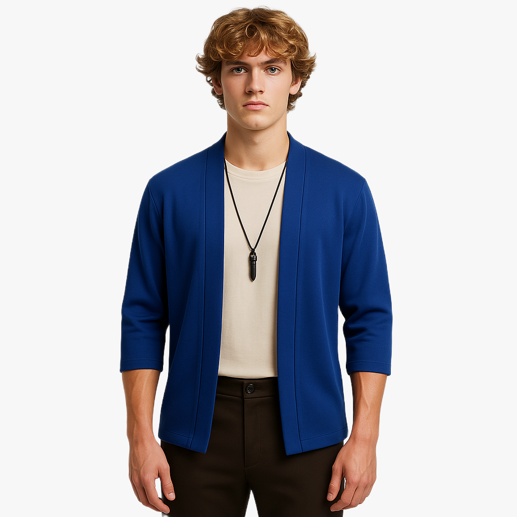 Trendy Men's Kimono Style Cardigan