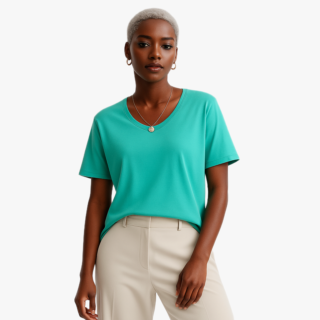 Breezy Summer V-Neck Women's Blouse