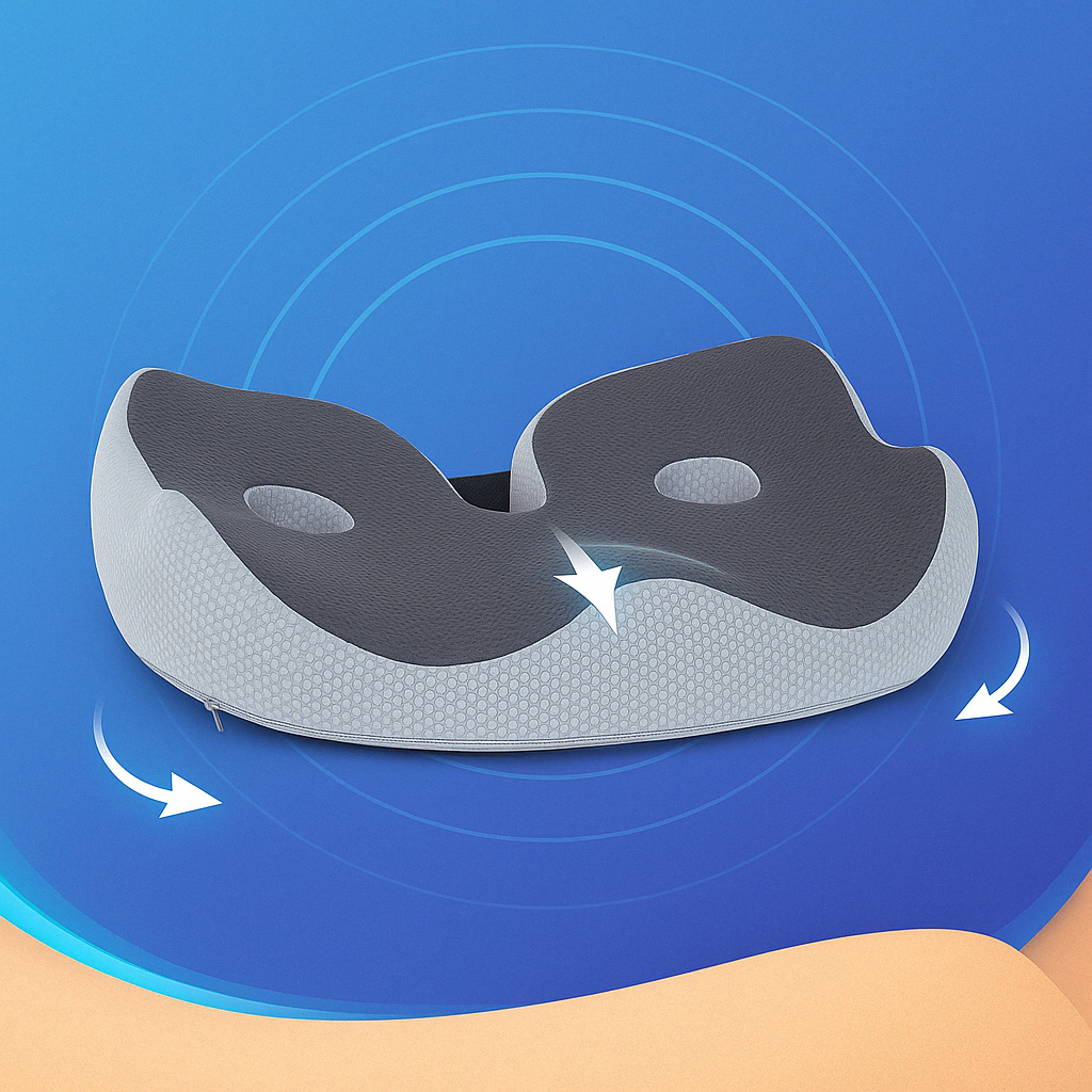 Adjustable Contoured Memory Foam Neck Support Pillow