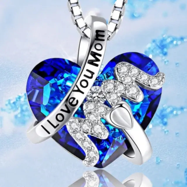 Skorter | "Mom" Crystal Heart Pendant - Image 6