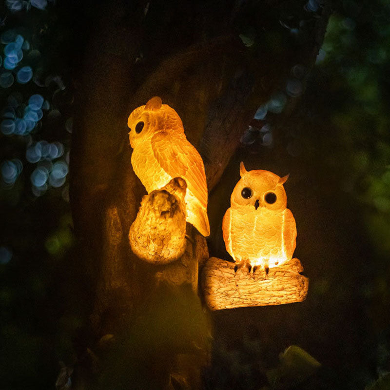Solar Animal Garden Light Waterproof LED Outdoor Statue Decor