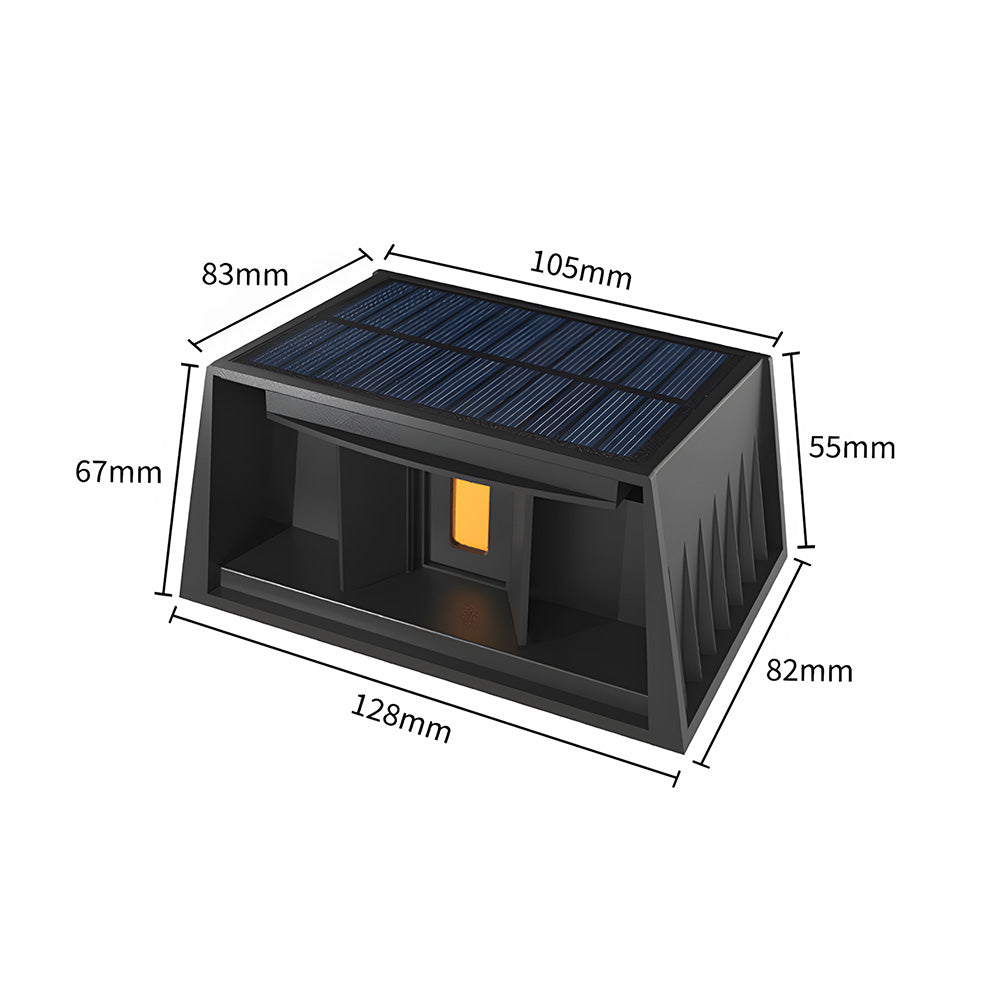 Solar Outdoor Wall Lights LED Waterproof IP65 Black Exterior Lamp - Image 5