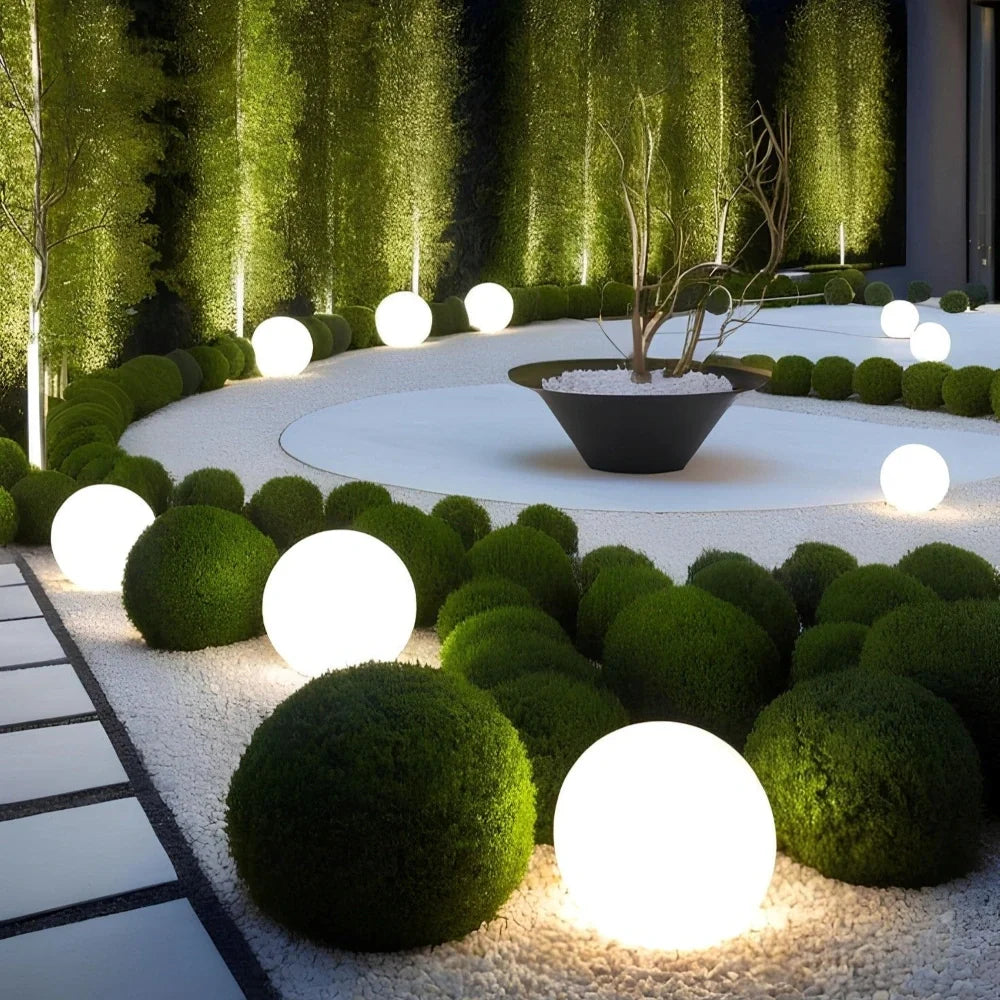 Outdoor Sphere Light Solar Color Changing Garden Orb Remote Control