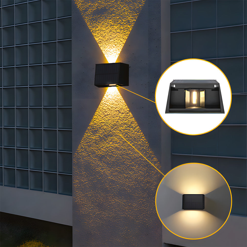 Solar Outdoor Wall Lights LED Waterproof IP65 Black Exterior Lamp - Image 6