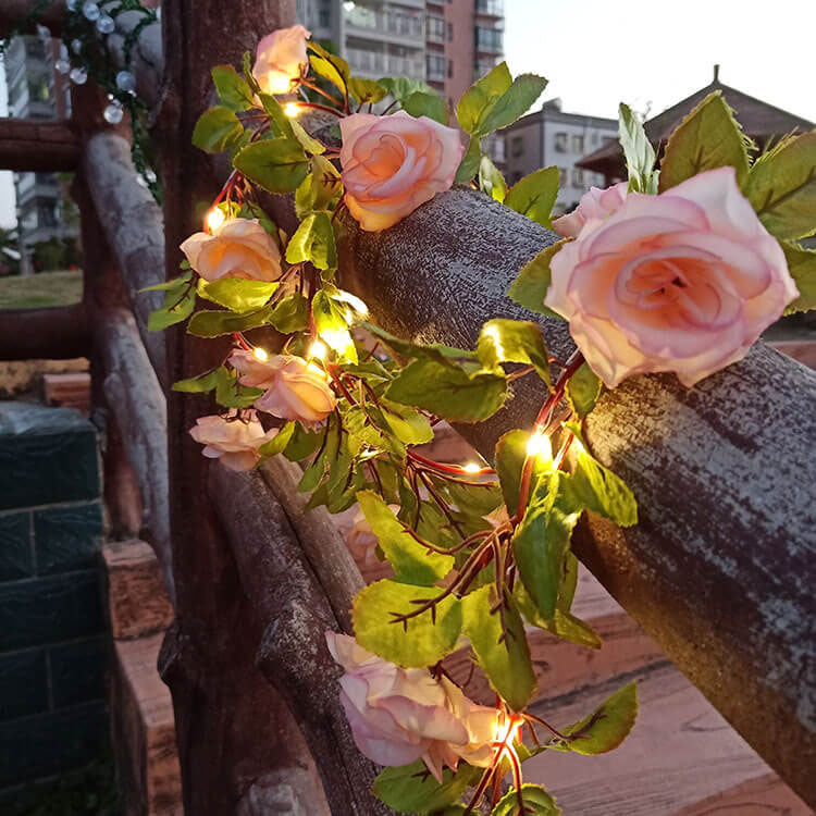 Solar Outdoor String Lights Waterproof Rose LED Garden Patio Decor - Image 12
