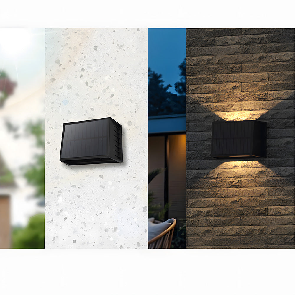 Solar Outdoor Wall Lights LED Waterproof IP65 Black Exterior Lamp - Image 7