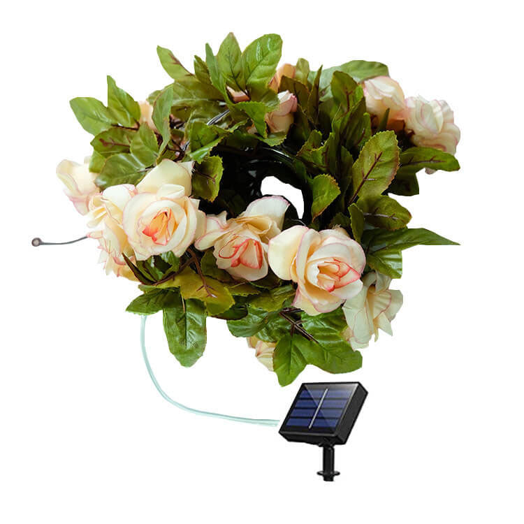 Solar Outdoor String Lights Waterproof Rose LED Garden Patio Decor - Image 8