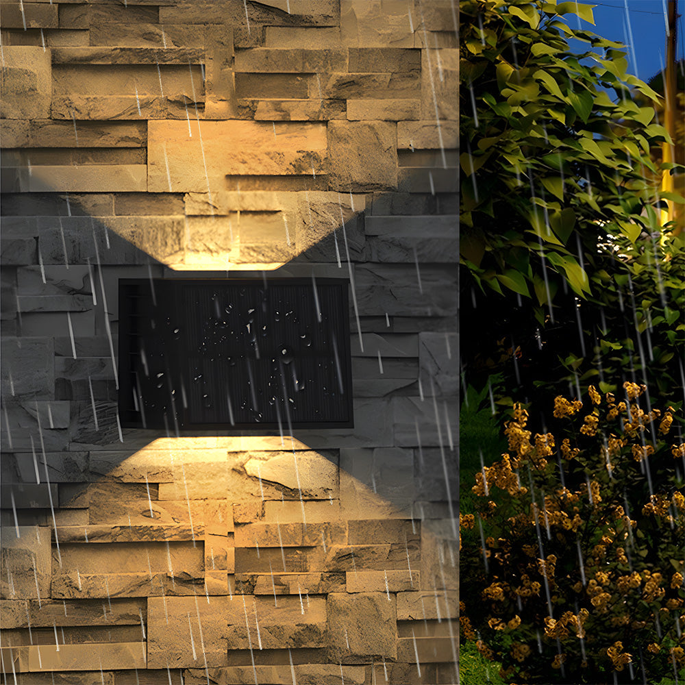 Solar Outdoor Wall Lights LED Waterproof IP65 Black Exterior Lamp - Image 8