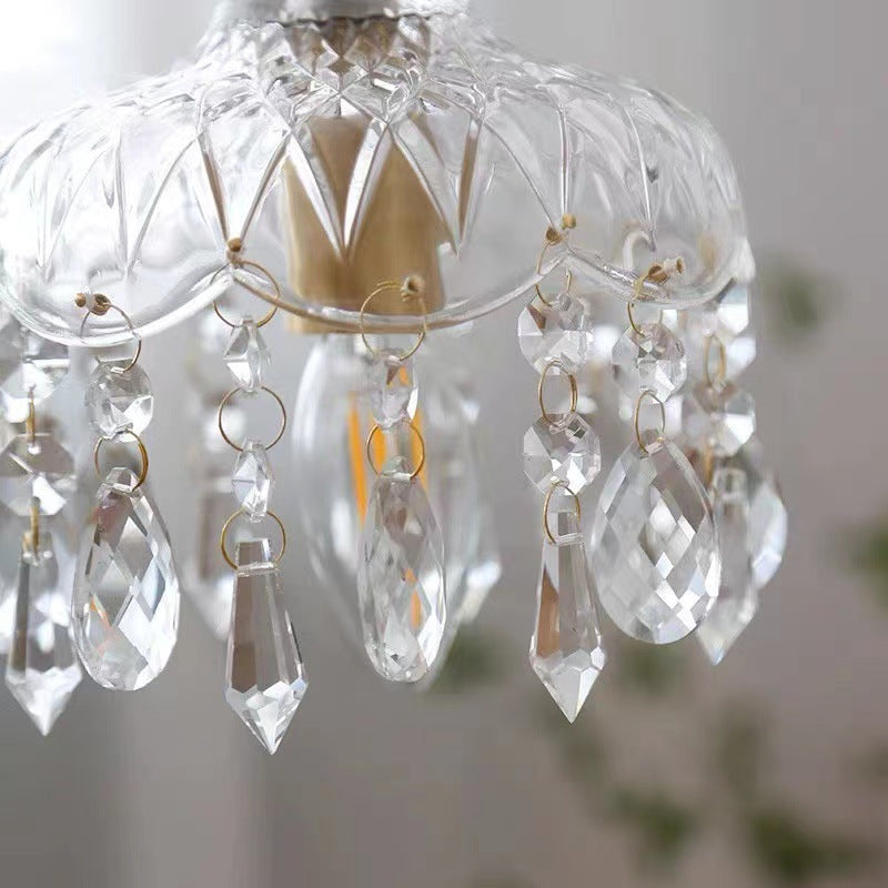 Auravelle - Vintage Copper Crystal Floral Pendant Light - Image 10