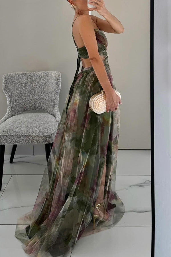 Women's Breathable Flattering Floral Maxi Dress