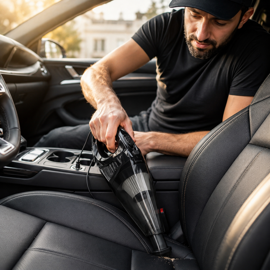 12V Portable Car Vacuum Cleaner with Strong Suction