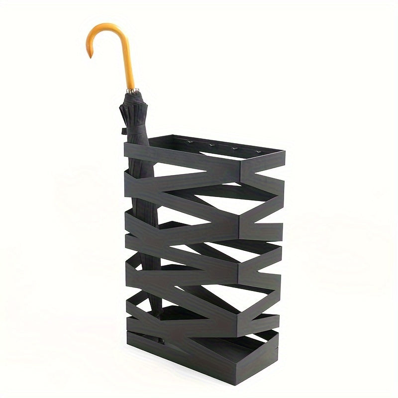 Umbrella Stand Modern Iron Entryway Holder Large Capacity - Image 4