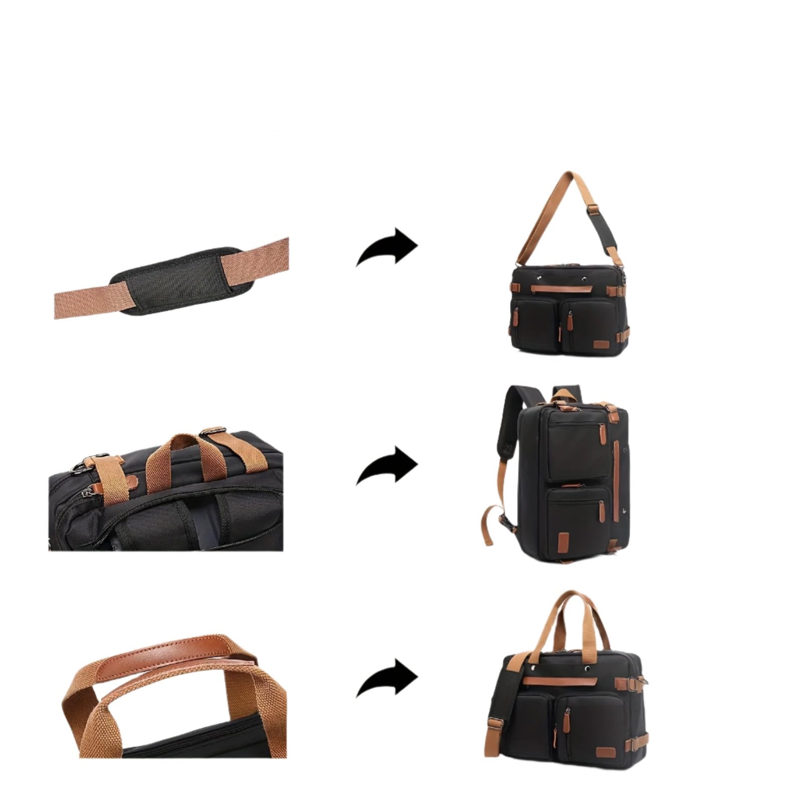 James | Men's Convertible Waterproof Carry On Travel Laptop Backpack - Image 5