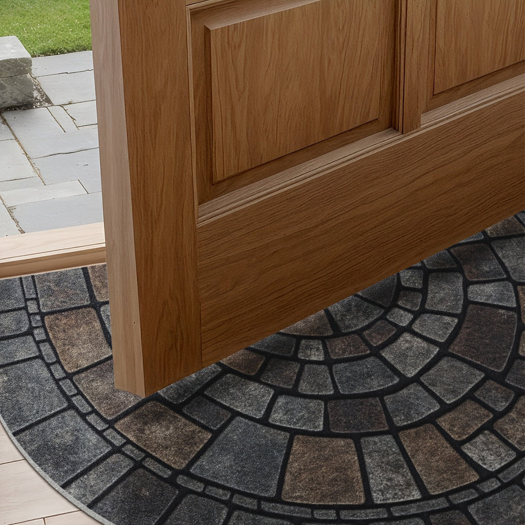 Half-Circle Mosaic Door Mat | Indoor & Outdoor Use - Image 8