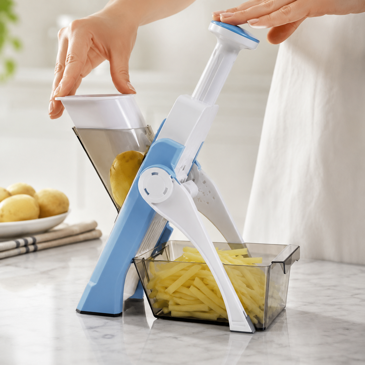 5 in 1 Vegetable Slicer with Collecting Tray