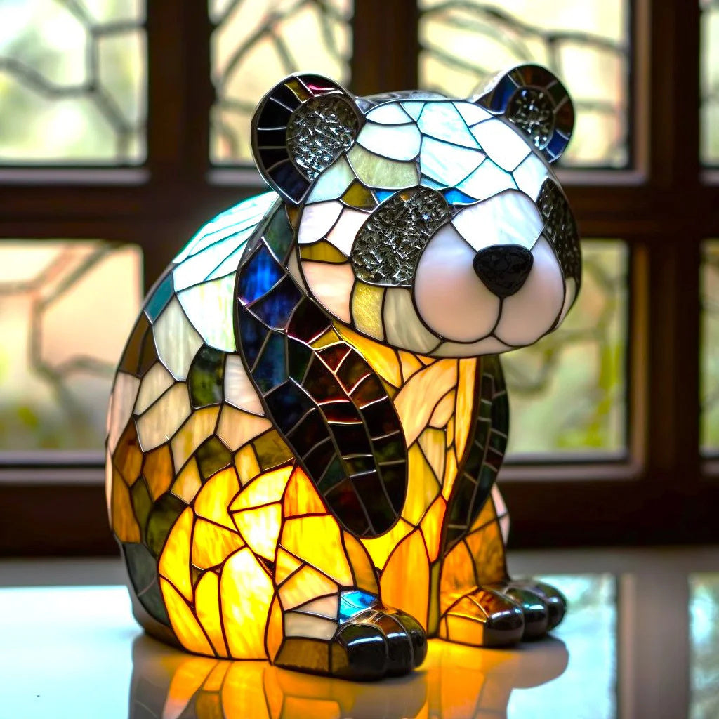 Stained Glass Table Lamp Animal Decorative Light - Image 13