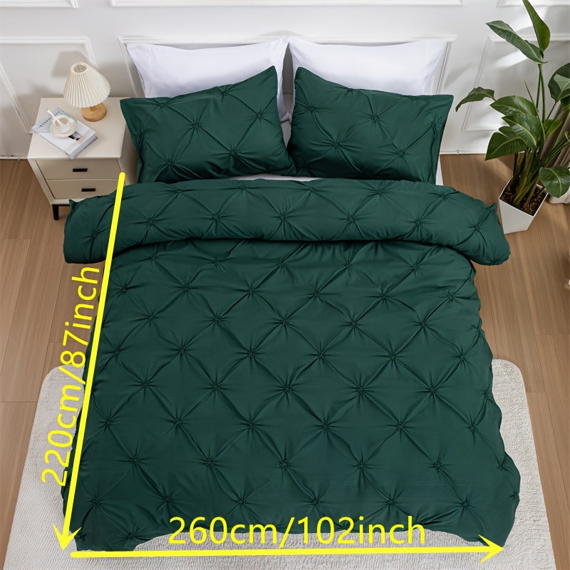 Duvet Cover Set | Quilted Texture | Breathable All-Season Comfort | Polyester - Image 40