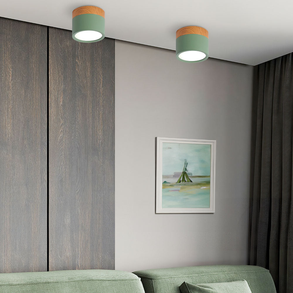 Compact functional round LED ceiling lamp - Ideal for hallways, entryways, and spaces