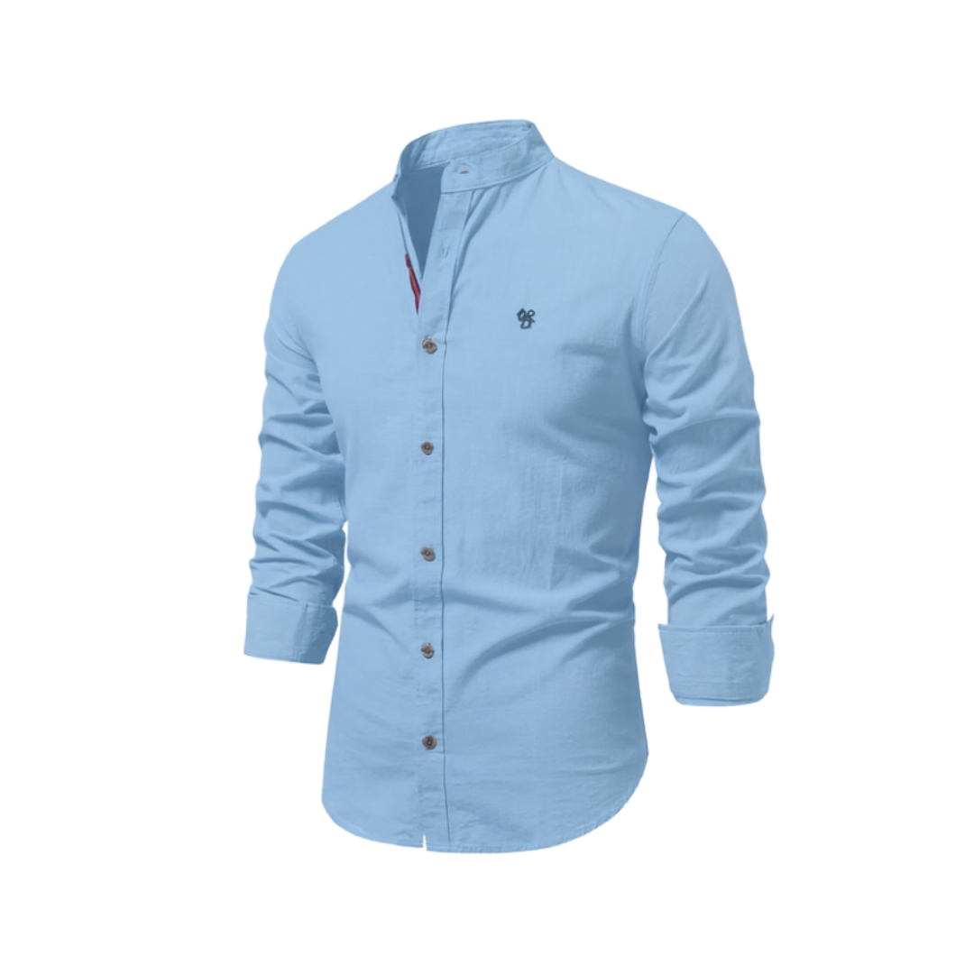 Casual Buttons Shirt with Stand-aup Collar