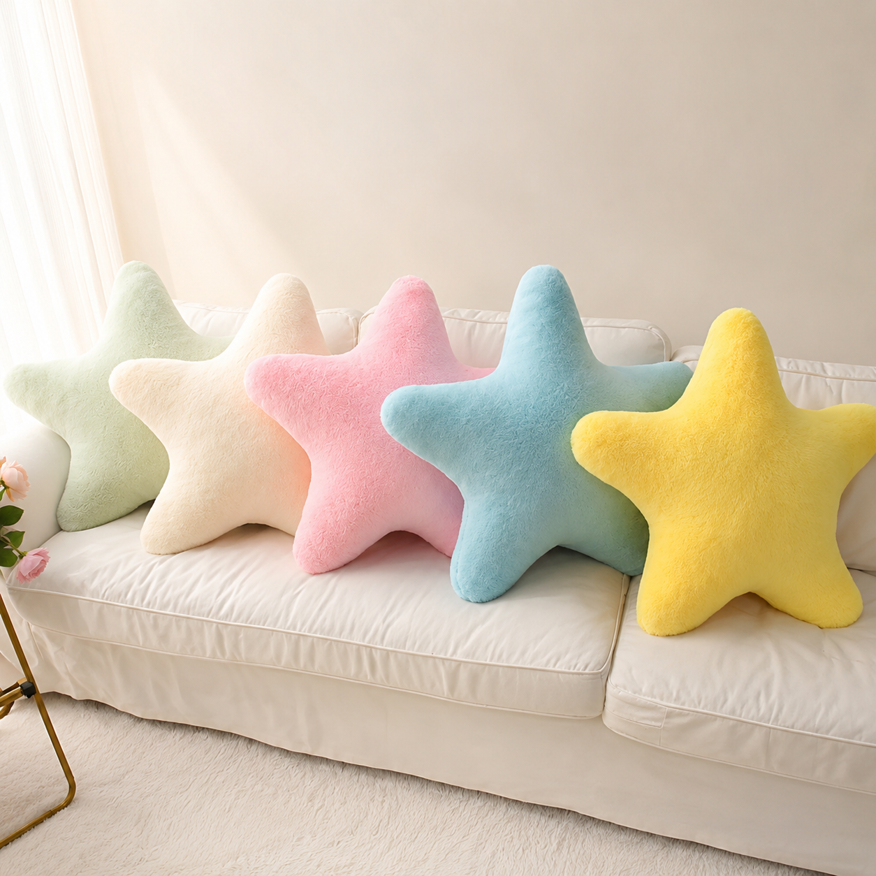 Coussin décoratif en forme d'étoile