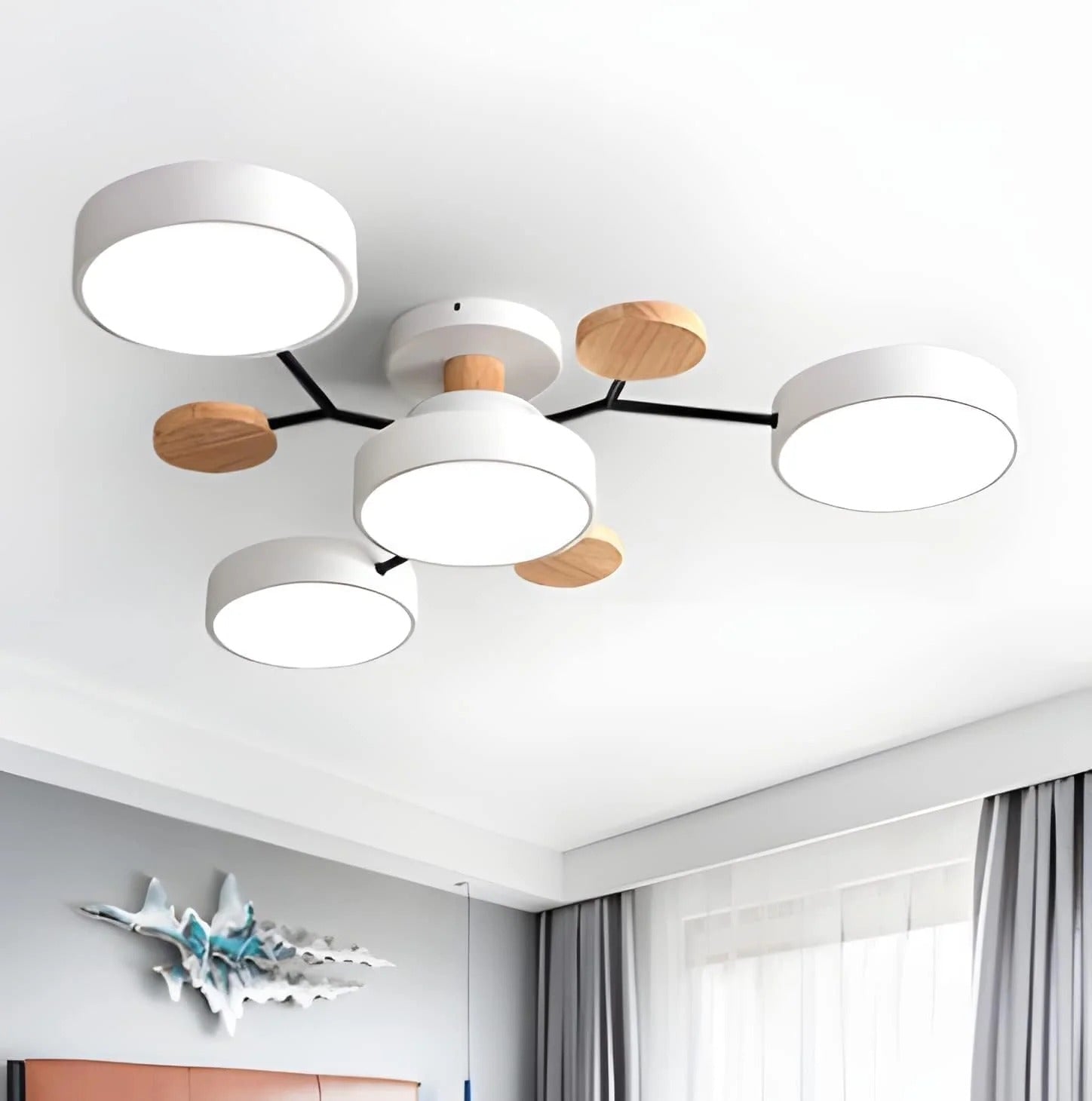 Geometric Circular LED Ceiling Lamp for Modern Interior