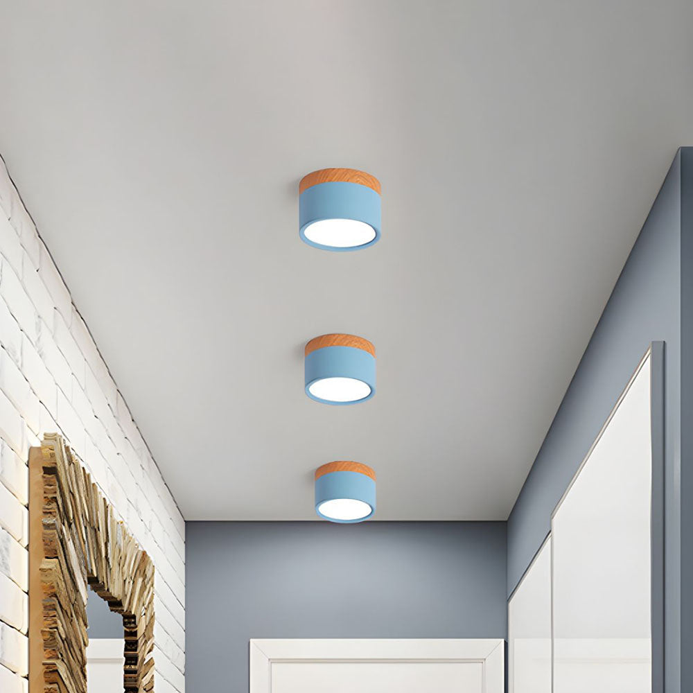 Compact functional round LED ceiling lamp - Ideal for hallways, entryways, and spaces