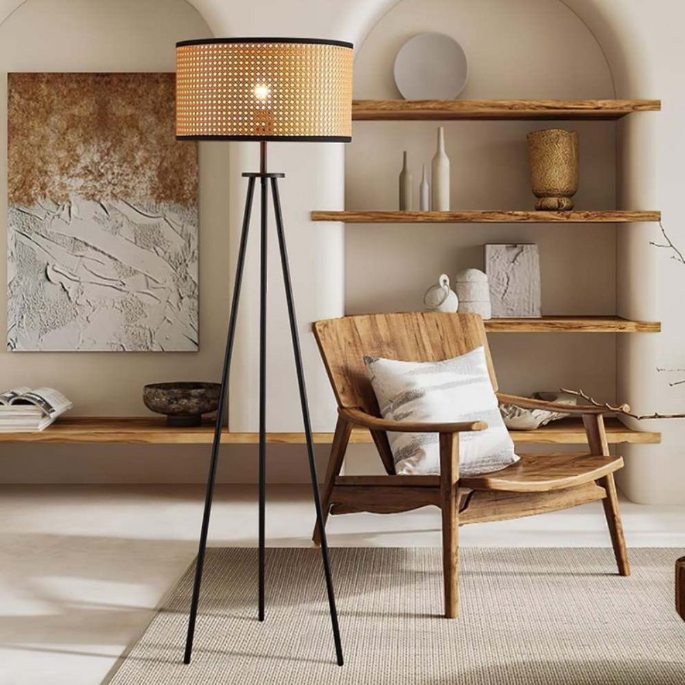 Boho Standing Floor Lamp | Sculptural Lighting with Curved Artistic Silhouette - Image 2