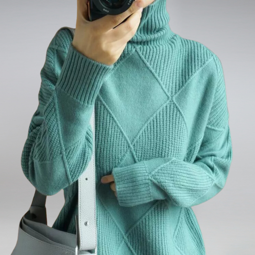 Women's Stylish Cashmere Roll Neck Thick Sweater