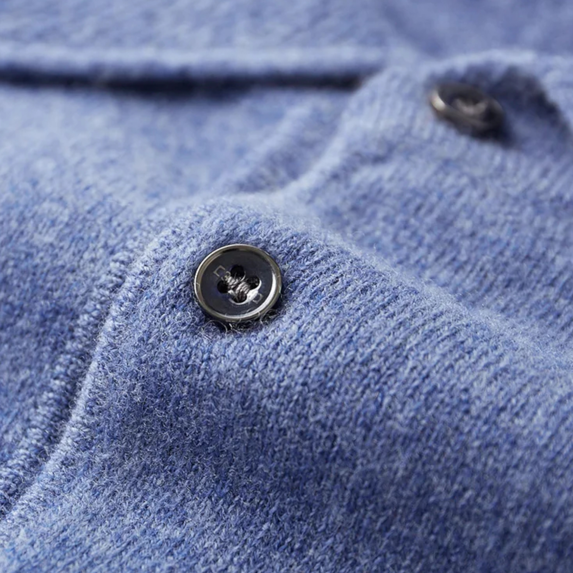Men’s Casual Button Merino Wool Polo-Collar Sweater