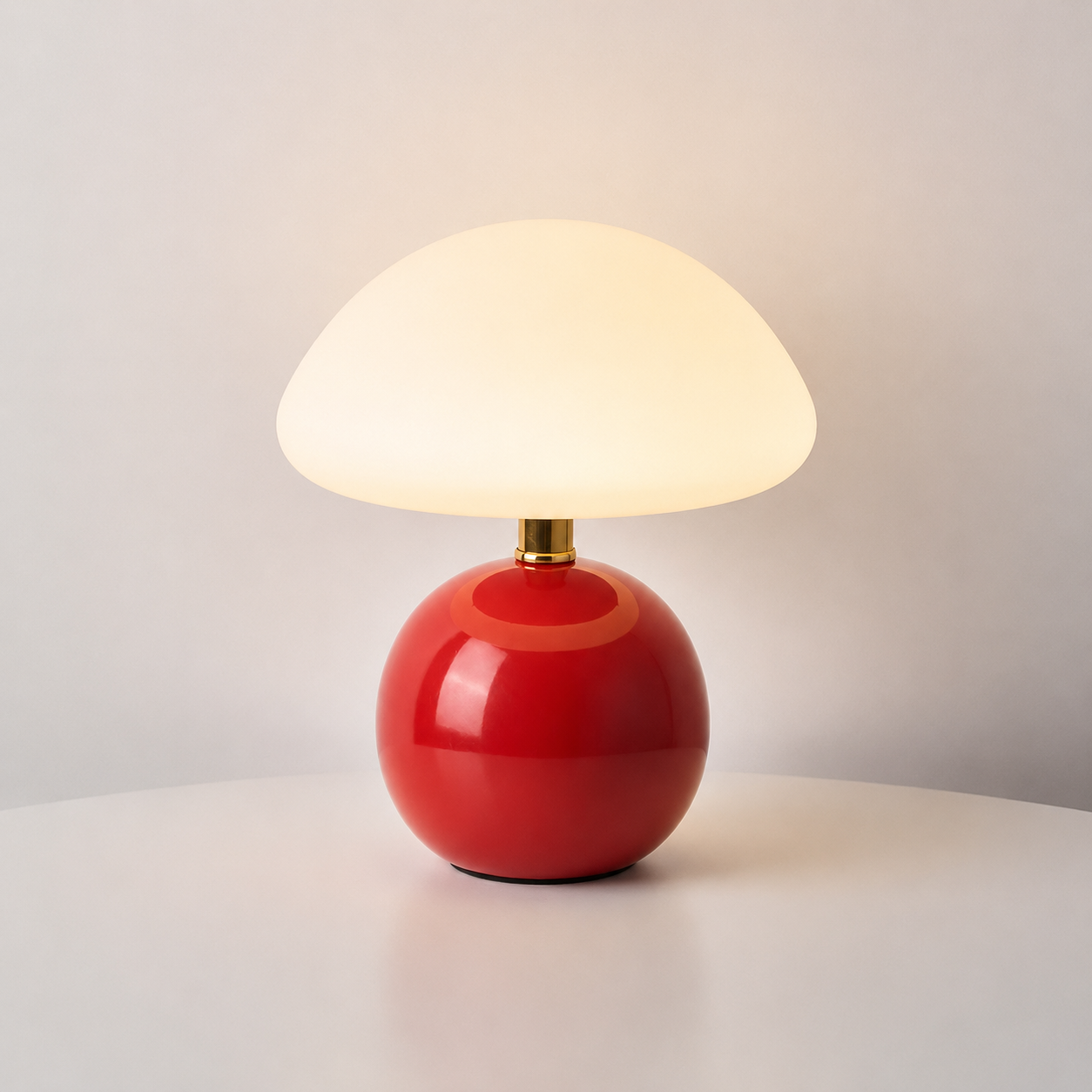 Mushroom Table Lamp with Ceramic Base