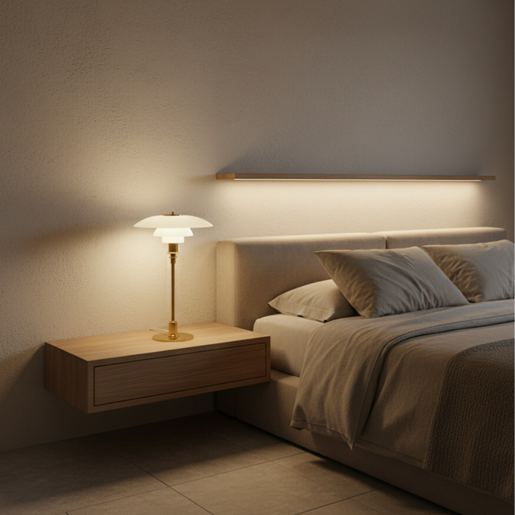 Solviane - Scandinavian Glass Table Lamp with Minimalist LED Lighting - Image 9