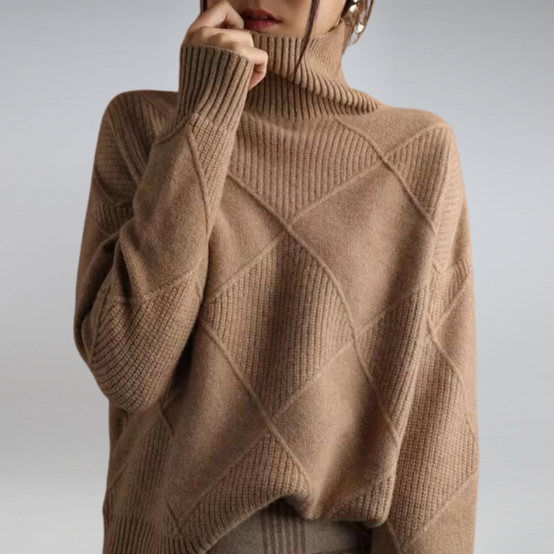 Women's Stylish Cashmere Roll Neck Thick Sweater