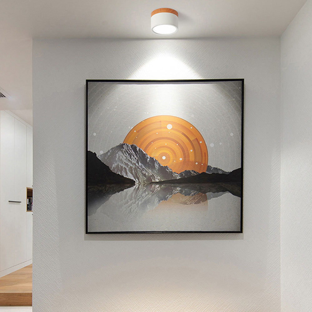 Compact functional round LED ceiling lamp - Ideal for hallways, entryways, and spaces