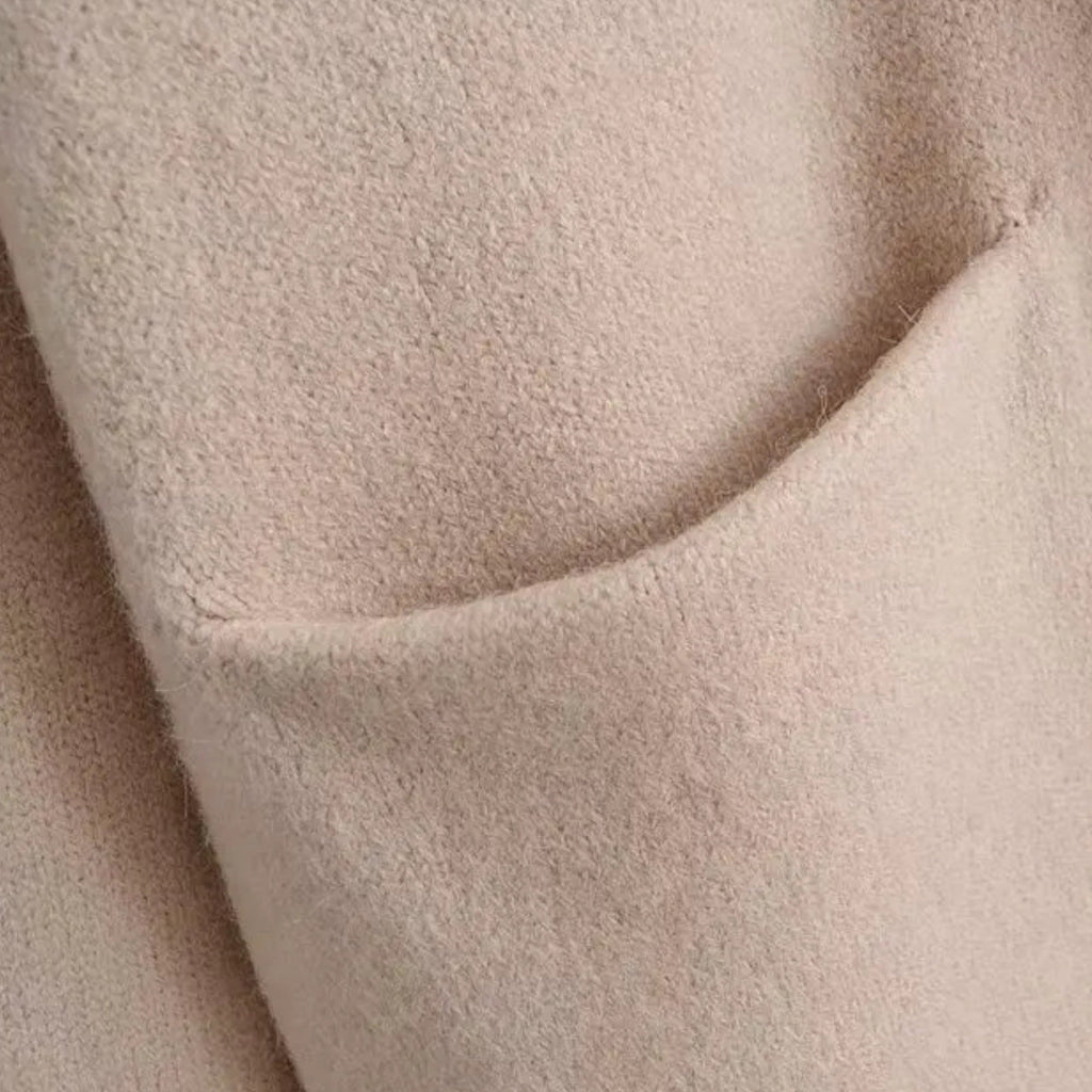 Women’s Casual Elegance Thick Layering Knit Warm Cardigan with V-Neckline