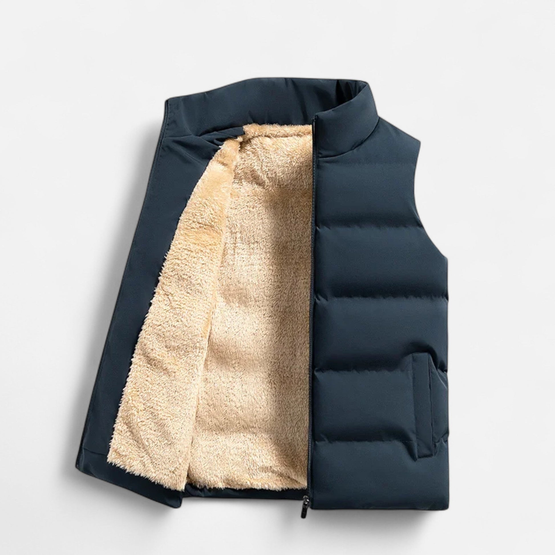 Men’s Insulation Practical Thermal Winter Vest with Fleece Lining