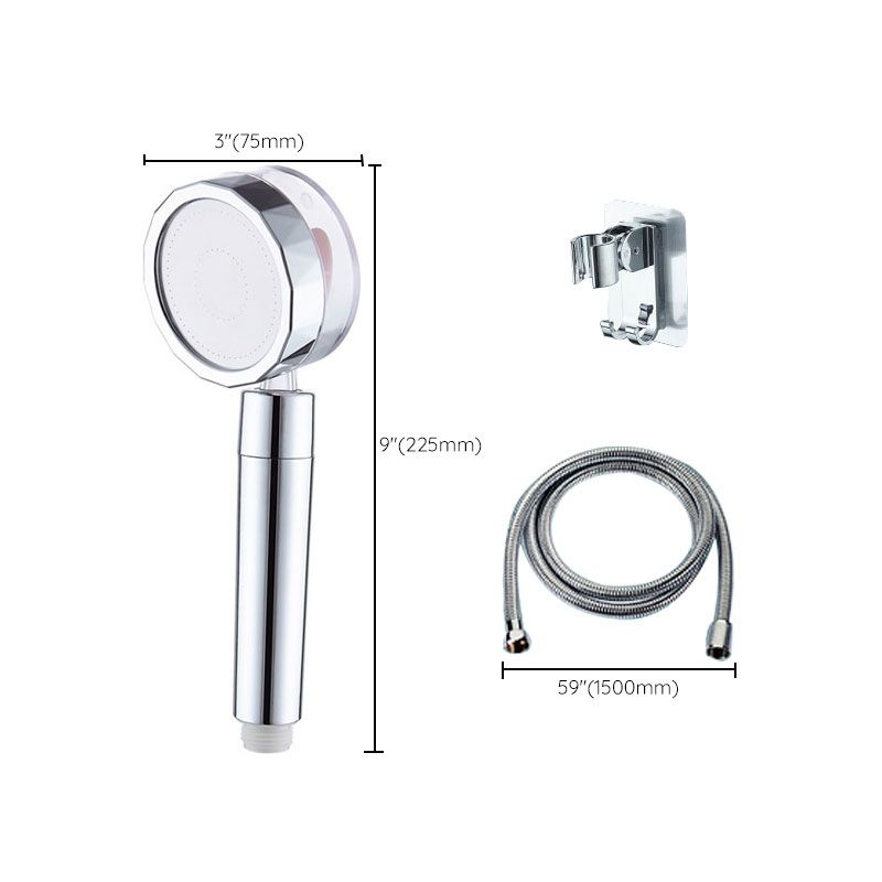 Handheld Shower Head Hose Wall Mount Combo Silver Modern Bathroom Set - Image 9