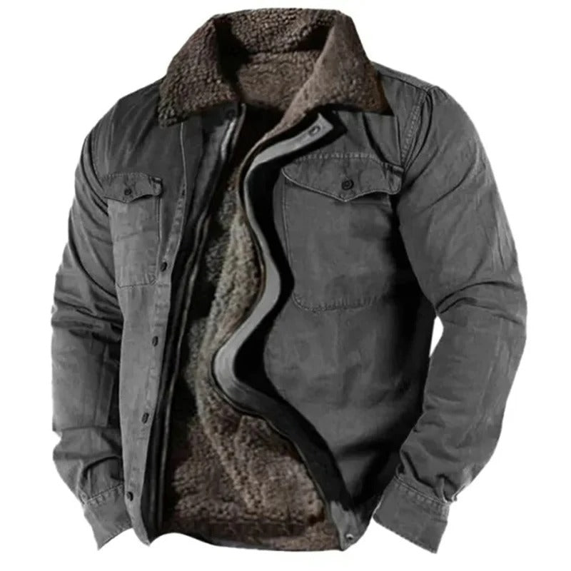 Men's Outdoor Winter Warm Sherpa-Lined Jacket