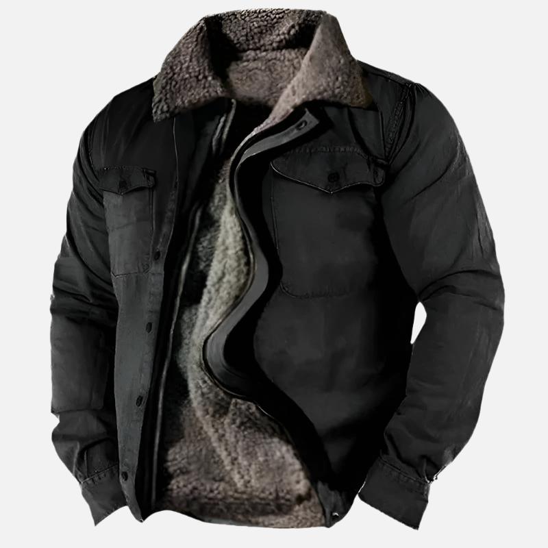 Men's Outdoor Winter Warm Sherpa-Lined Jacket