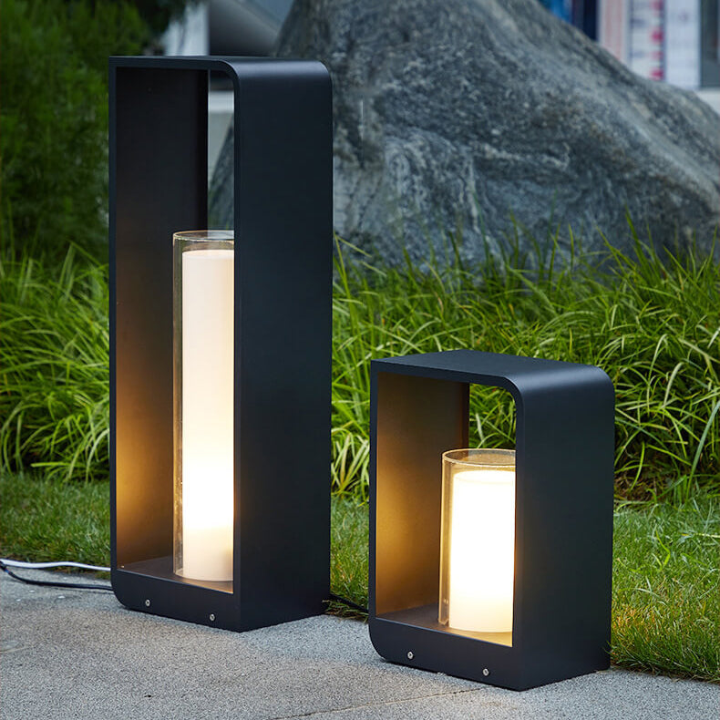 Modern LED Outdoor Garden Light Minimalist Weather-Resistant Square Lamp for Patio & Garden - Image 4