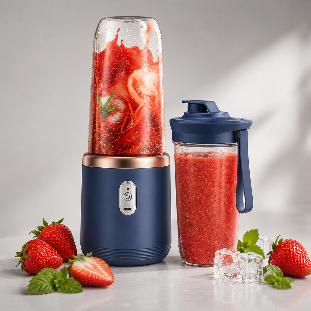 Portable USB Rechargeable Juicer Blender with 2 Cups