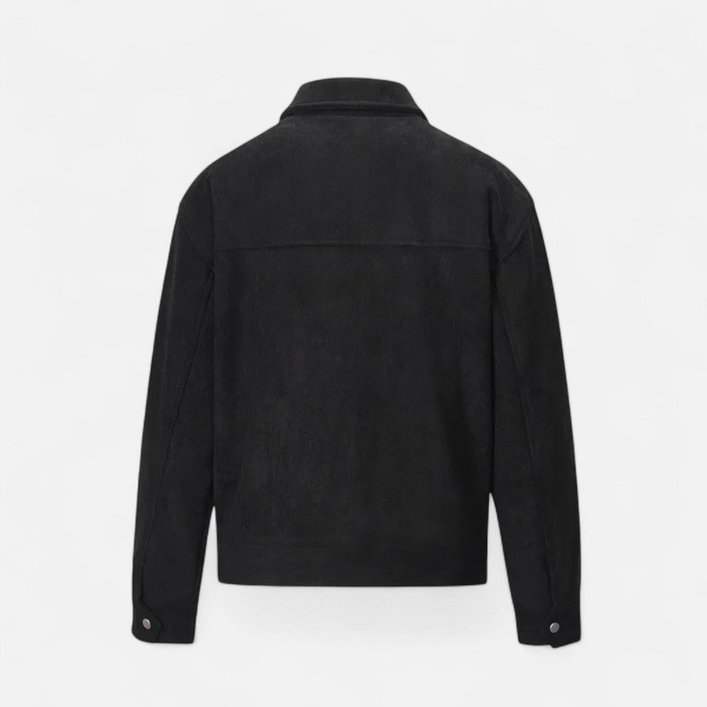 Men’s Refined Street-inspired Loose-Fit Suede Jacket