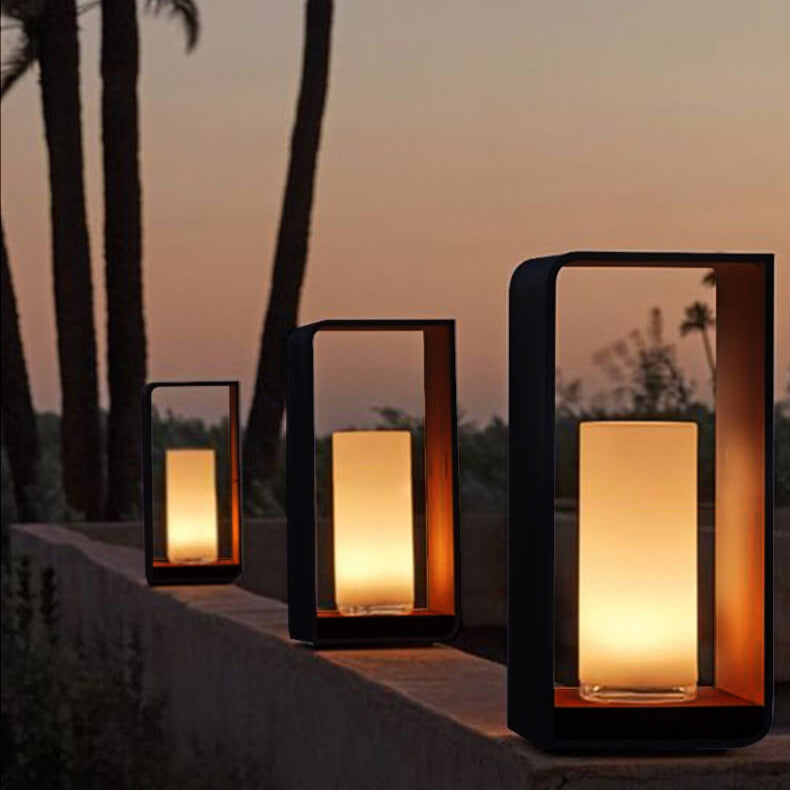 Modern LED Outdoor Garden Light Minimalist Weather-Resistant Square Lamp for Patio & Garden - Image 2
