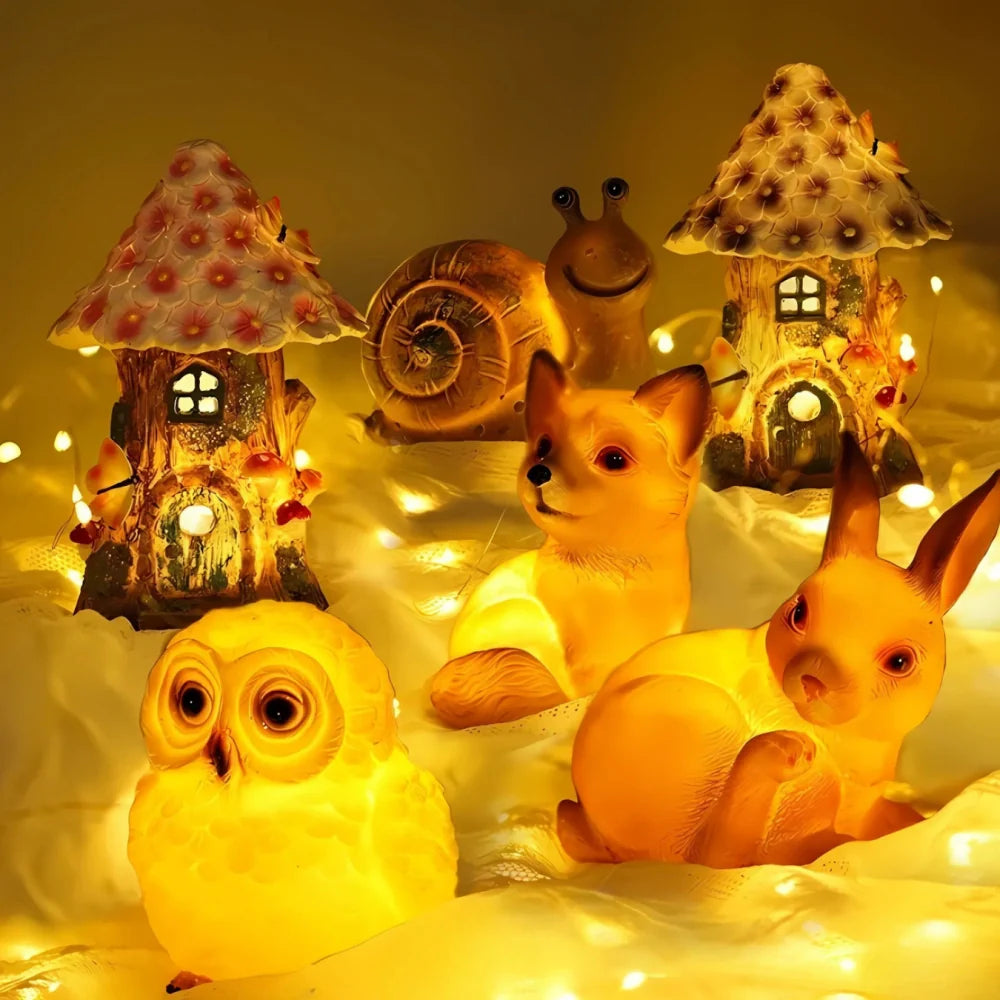 Solar Garden Light Whimsical Animal Statue Outdoor Decor Waterproof - Image 2