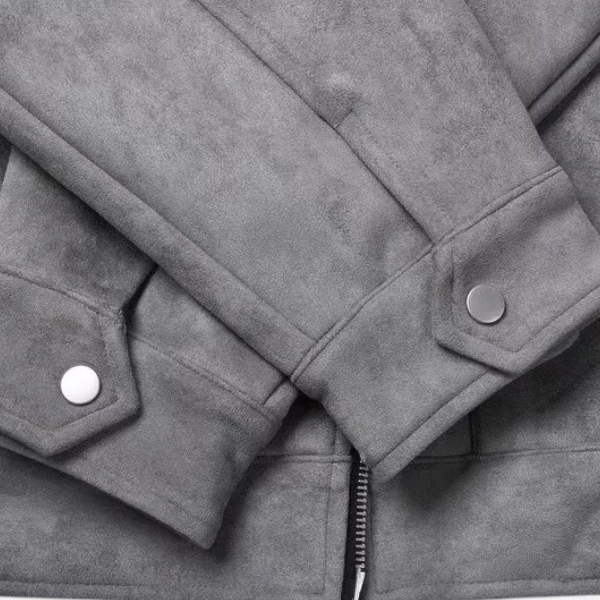 Men’s Refined Street-inspired Loose-Fit Suede Jacket