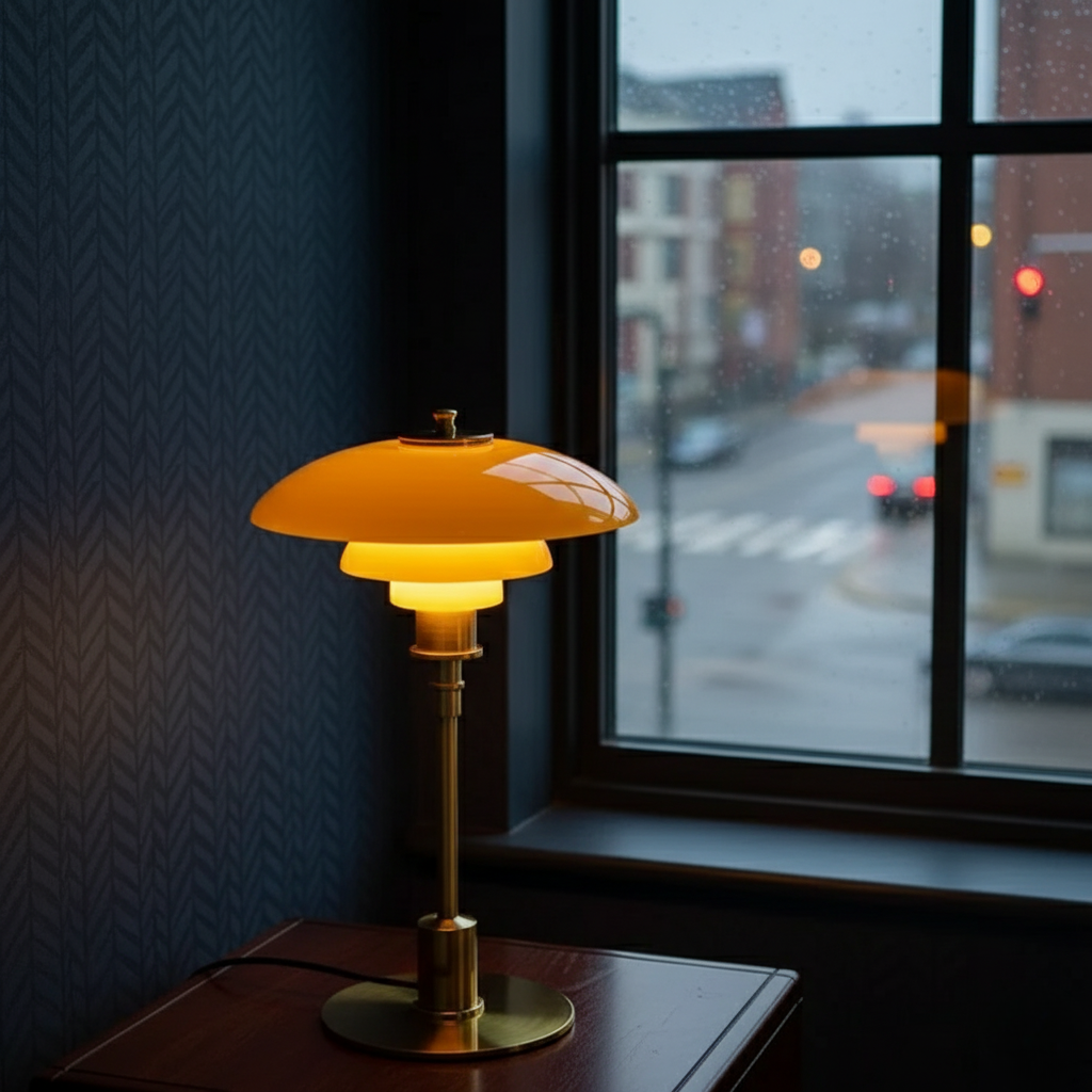Solviane - Scandinavian Glass Table Lamp with Minimalist LED Lighting - Image 15