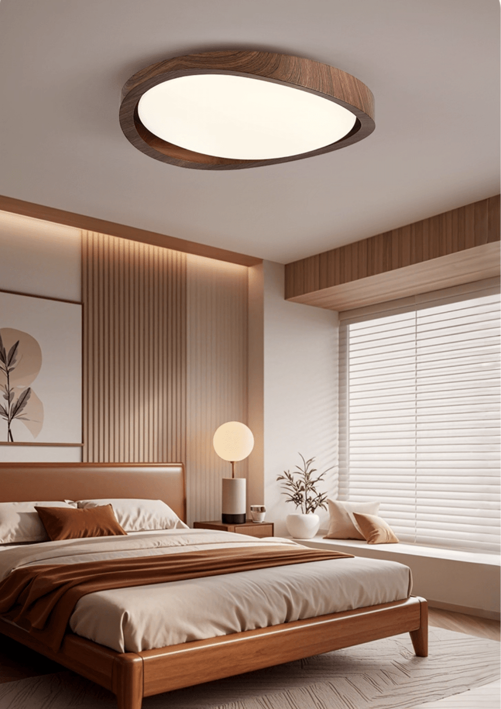 Walnut Curved Edge Ceiling Light - Image 12