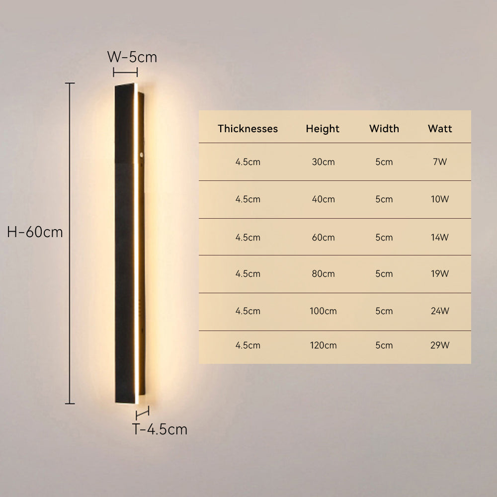 Outdoor Wall Light LED Waterproof Porch Sconce Black Modern Front Door Lamp - Image 18