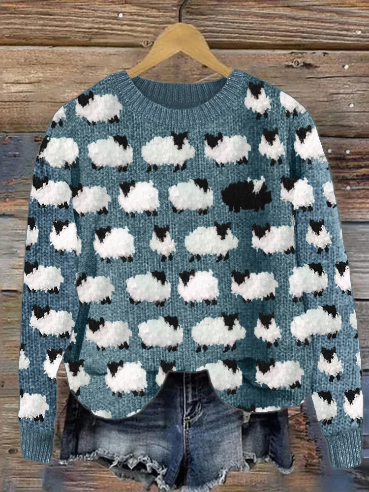 Women's Vintage-inspired Knitted Winter Sweater