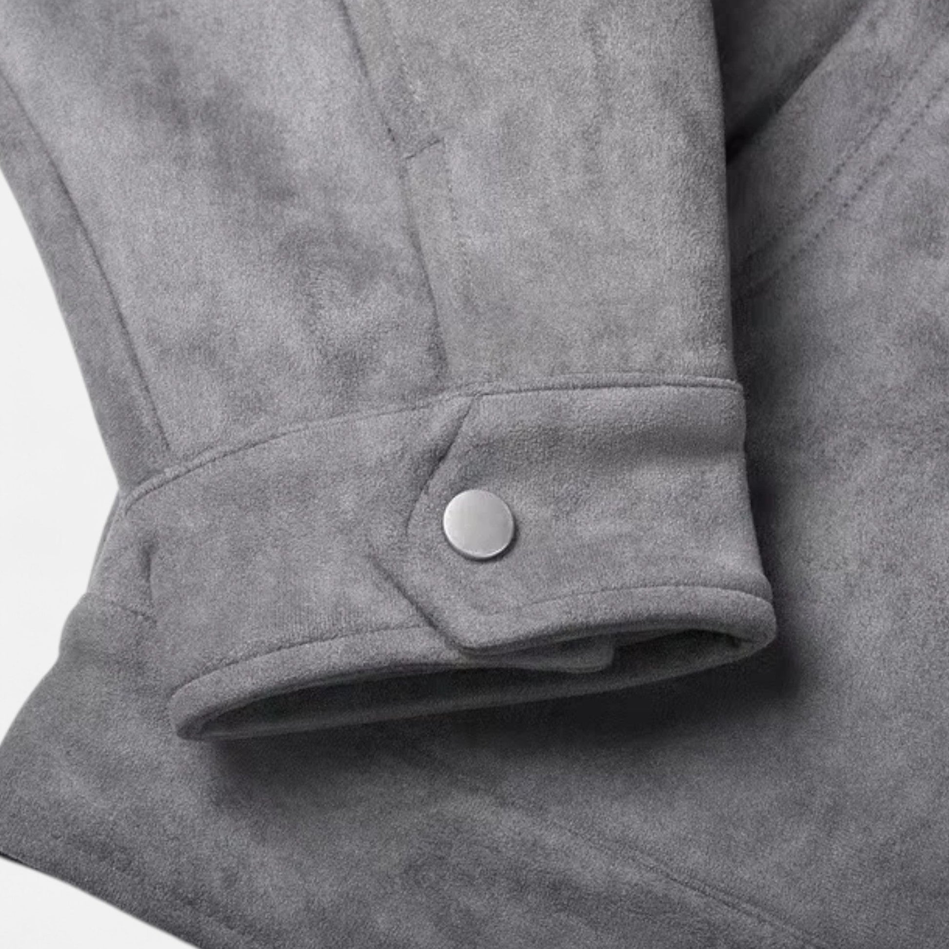 Men’s Refined Street-inspired Loose-Fit Suede Jacket