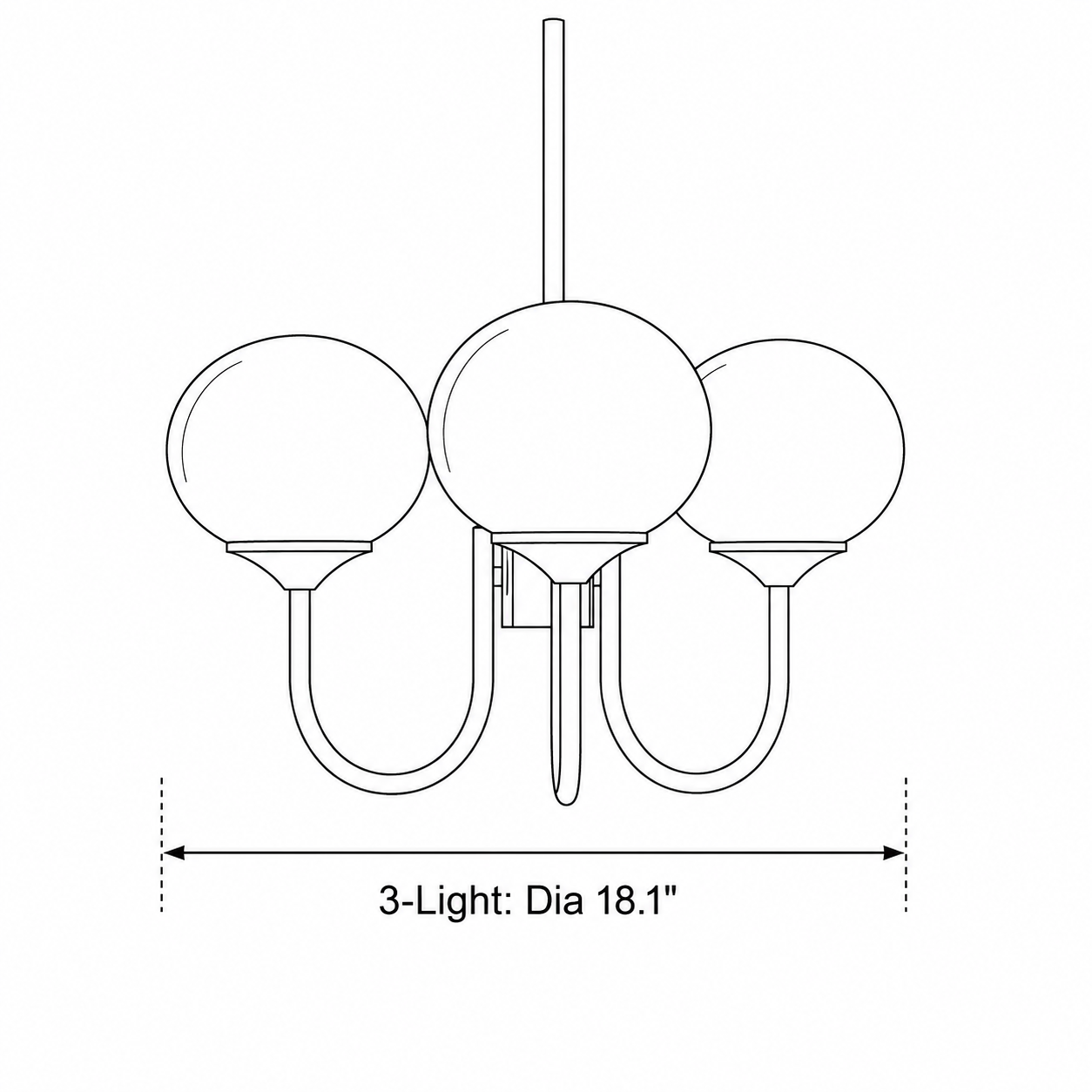 Modern Glass Globe Chandelier